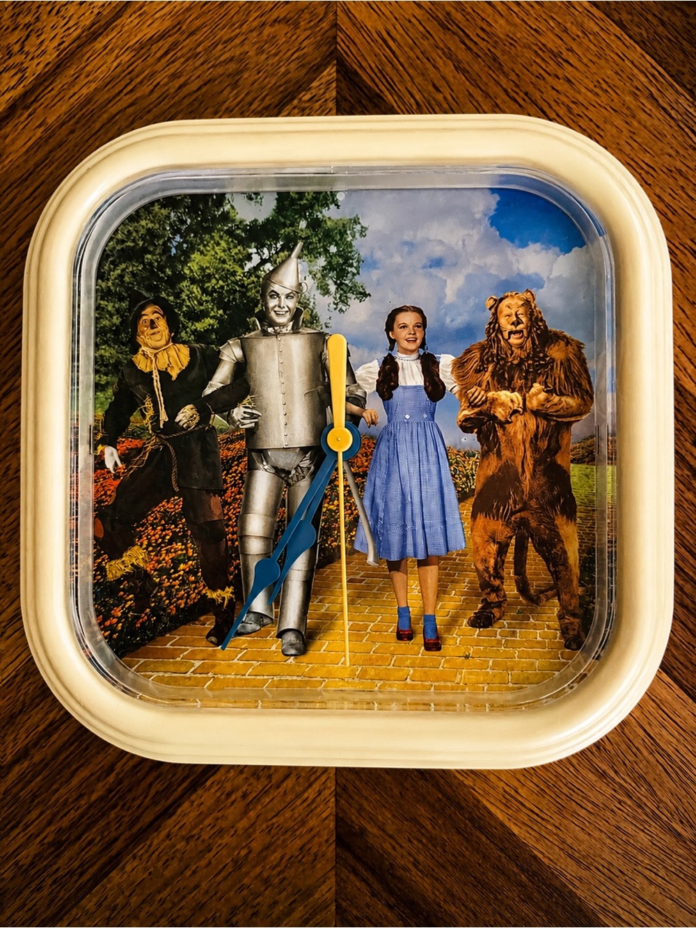 Wizard of Oz Themed Square Wall Clock - Dorothy & Friends (New Battery) 8" x 8"